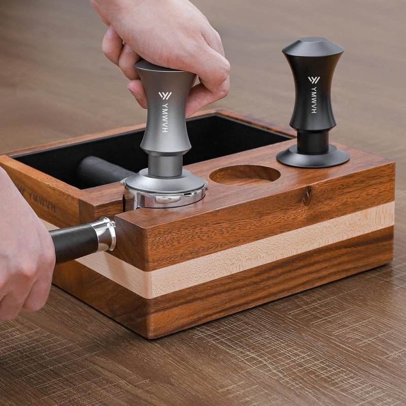 YMWVH 51mm Espresso Tamper, Premium Barista Espresso Coffee Tamper Silver with Dual Spring Loaded 100% Stainless Steel Ripple Base, Constant 30lb, Compatible with Delonghi Espresso Coffee Machine - Image 3